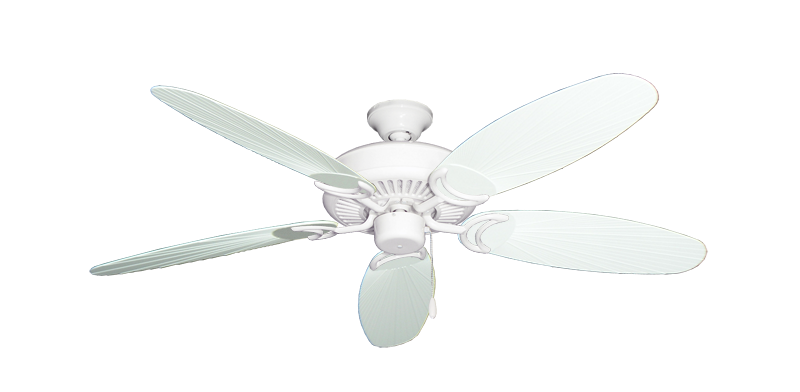 Riviera Pure White with 52" Outdoor Leaf Pure White Blades