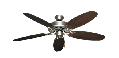 Riviera Satin Steel with 52" Outdoor Leaf Oil Rubbed Bronze Blades