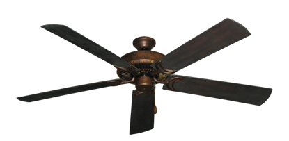 Riviera Burnished Copper with 60" Outdoor Oil Rubbed Bronze Blades