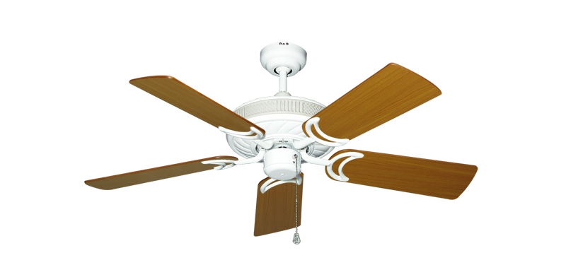 Atlantis Pure White with 44" Teak Blades