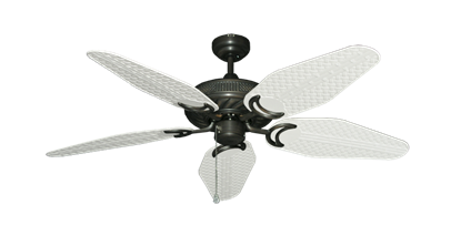 Atlantis Oil Rubbed Bronze with 52" Outdoor Weave Pure White Blades