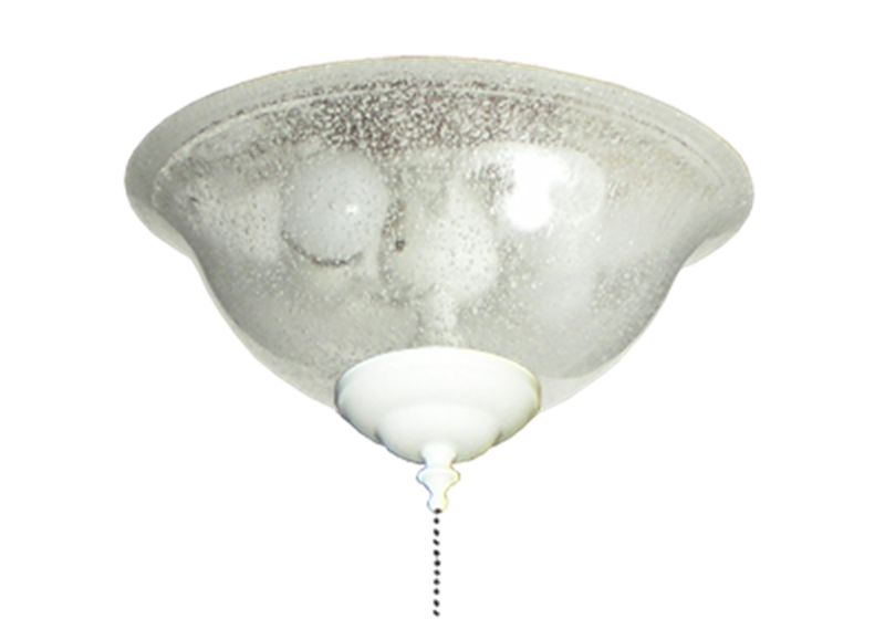 Ceiling Fan Glass Bowl Light in Seeded Glass Finish #133, Dan's Fan City©