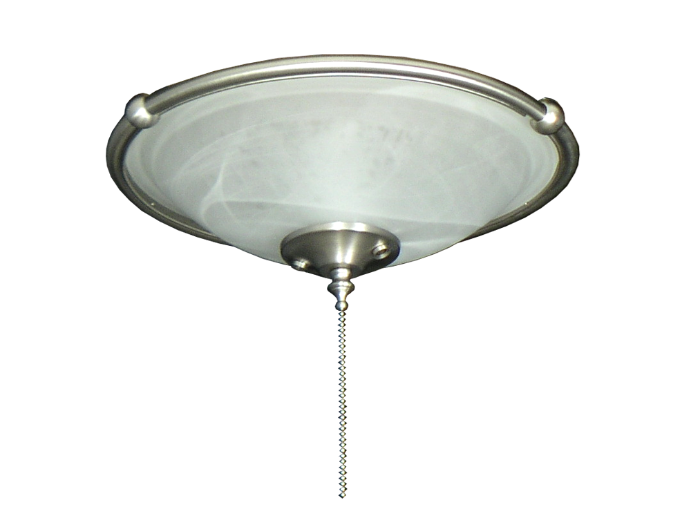 Ceiling Fan Glass Ringed Bowl Light In