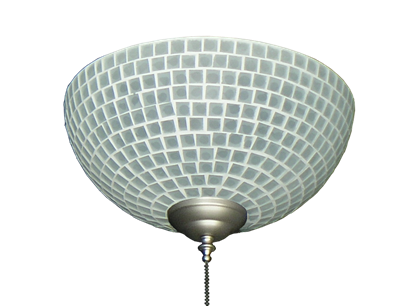 2265 Frost Tile Hand-Made Specialty Glass Bowl Light