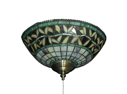 193 Green Vine Tiffany Glass Specialty Bowl Light