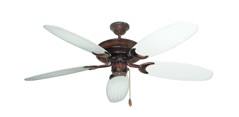Raindance Ceiling Fan In Wine With 52 Outdoor Wicker Pure White