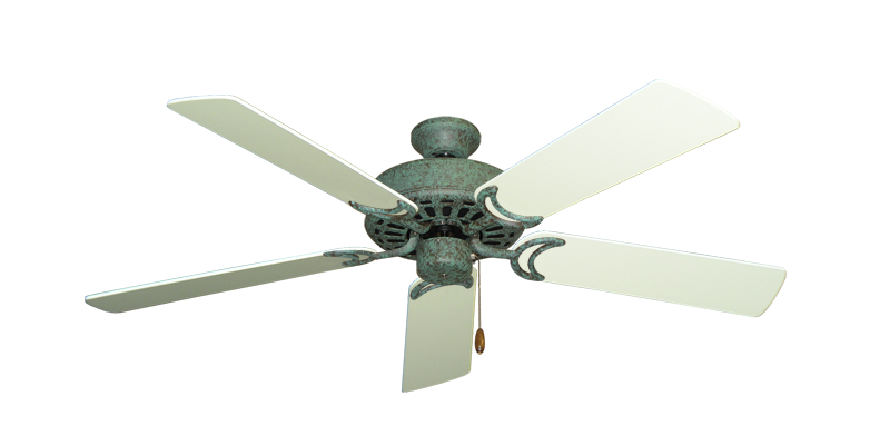 Dixie Belle Ceiling Fan In Verde Green, Antique White Ceiling Fans With Lights