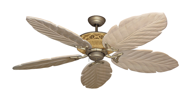 Tiki Antique Bronze with 58" Series 100 Arbor Whitewash Blades