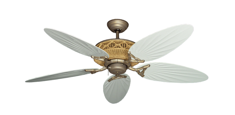 Tiki Ceiling Fan In Antique Bronze With 52 Outdoor Palm