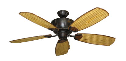 Centurion Oil Rubbed Bronze with 52" Outdoor Bamboo Antique White Blades