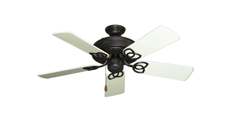 Renaissance Oil Rubbed Bronze with 44" Antique White Gloss Blades