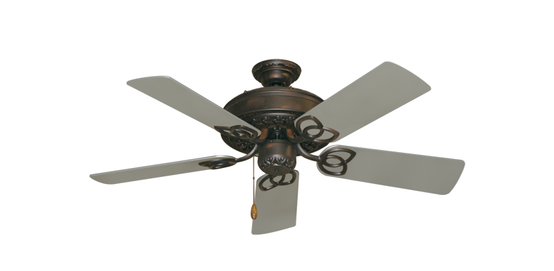 Renaissance Oil Rubbed Bronze with 44" Satin Steel (painted) Blades