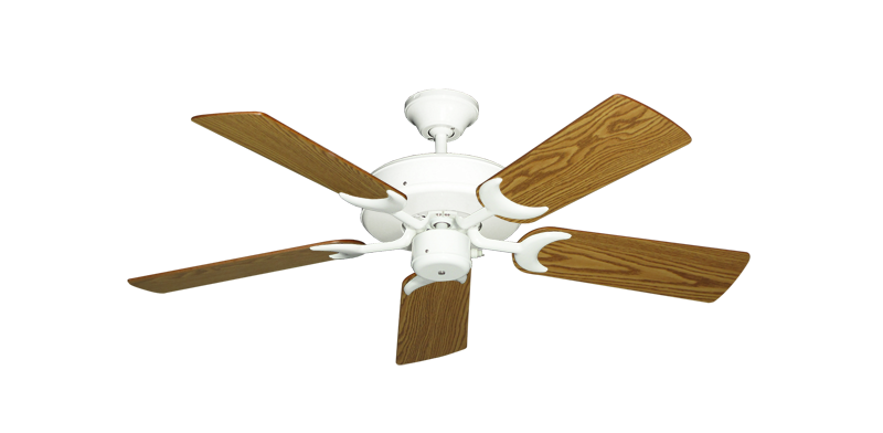 Patio Fan Pure White with 44" Oak Blades