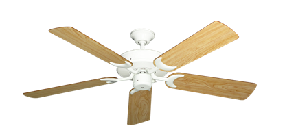 Patio Fan Pure White with 52" Maple Blades