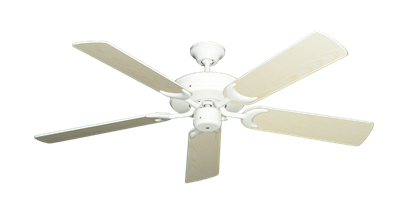 Patio Fan Pure White with 52" Pine Blades