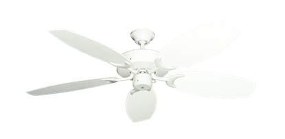 Patio Fan Pure White with 52" Outdoor Oar Pure White Blades