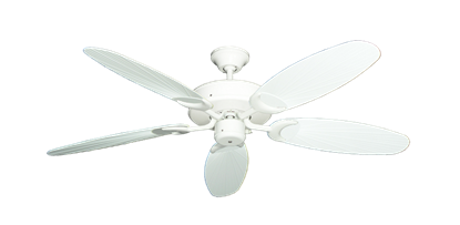 Patio Fan Pure White with 52" Outdoor Leaf Pure White Blades