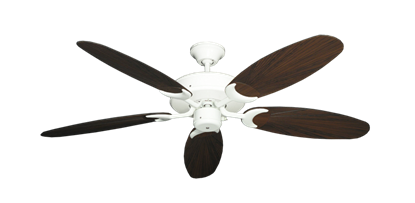 Patio Fan Pure White with 52" Outdoor Leaf Oil Rubbed Bronze Blades