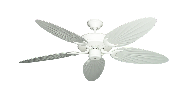 Patio Fan Pure White with 52" Outdoor Palm Pure White Blades