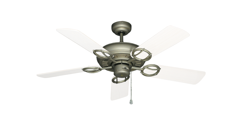 Trinidad Ceiling Fan In Antique Bronze With 44 Outdoor Pure White