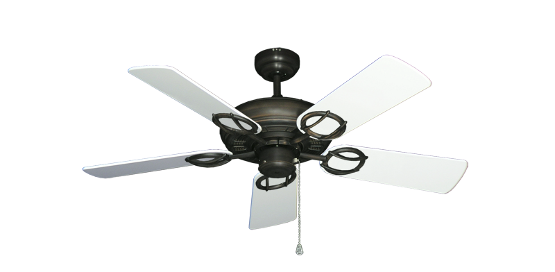 Trinidad Oil Rubbed Bronze with 44" Pure White Gloss Blades