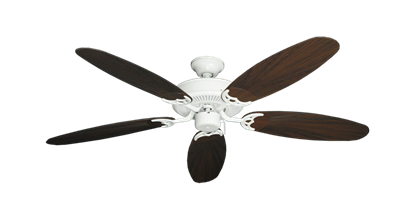 Bermuda Breeze V Pure White with 52" Outdoor Leaf Oil Rubbed Bronze Blades