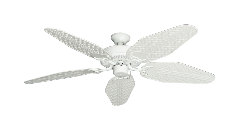 Bermuda Breeze V Pure White with 52" Outdoor Weave Pure White Blades
