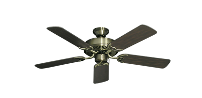 Bermuda Breeze V Antique Brass with 44" Outdoor Oil Rubbed Bronze Blades