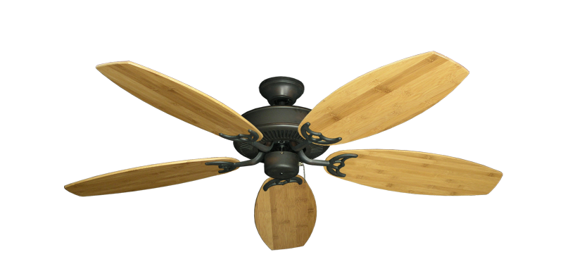 Bermuda Breeze V Oil Rubbed Bronze with 52" Oar Bamboo Brown Blades