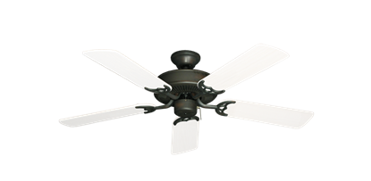 Bermuda Breeze V Oil Rubbed Bronze with 44" Outdoor Pure White Blades