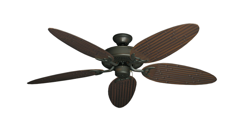 Bermuda Breeze V Oil Rubbed Bronze with 52" Outdoor Bamboo Oil Rubbed Bronze Blades