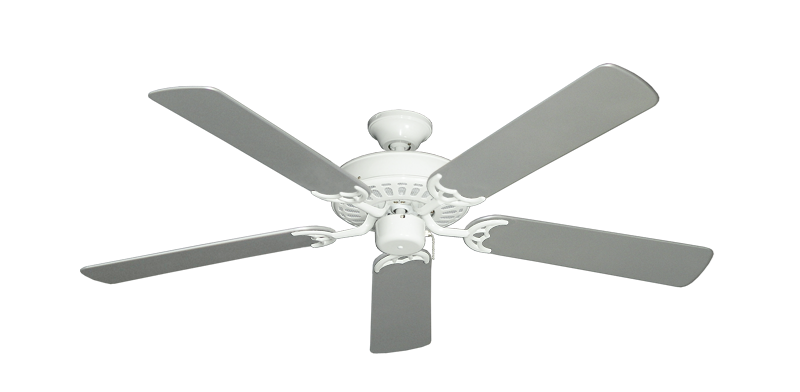 Bimini Breeze V Pure White with 52" Outdoor Brushed Nickel Blades
