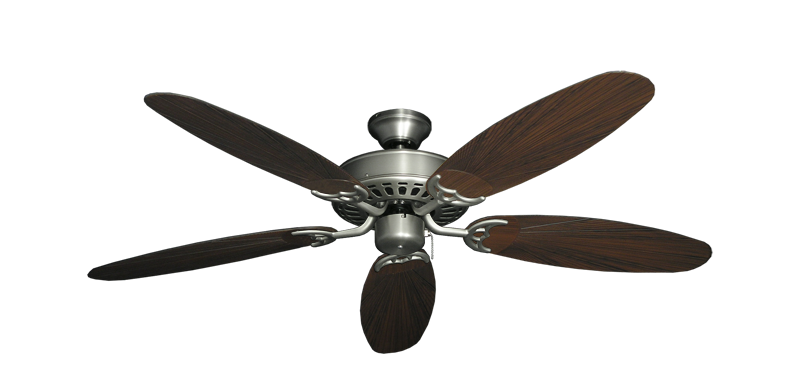 Bimini Breeze V Satin Steel with 52" Outdoor Leaf Oil Rubbed Bronze Blades