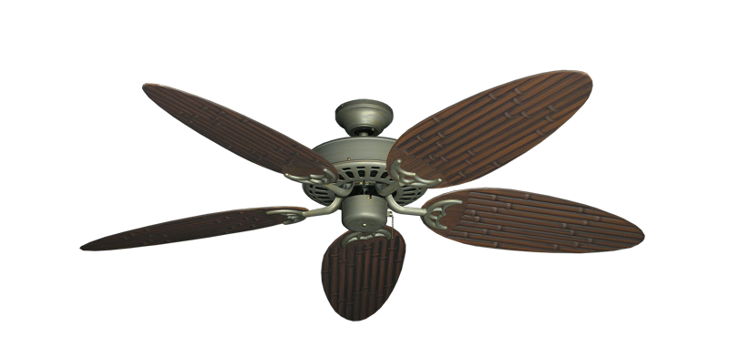 Bimini Breeze V Antique Bronze with 52" Outdoor Bamboo Oil Rubbed Bronze Blades