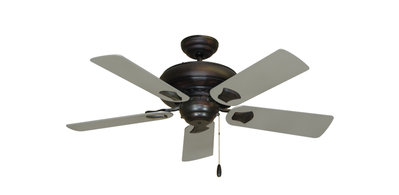 Tiara Oil Rubbed Bronze with 44" Satin Steel (painted) Blades