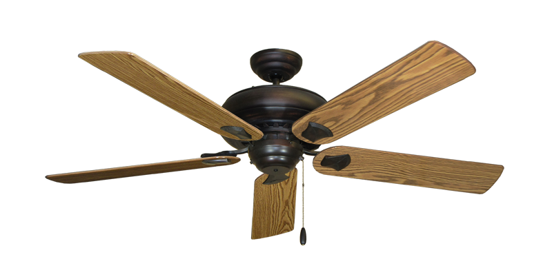 Tiara Oil Rubbed Bronze with 56" Oak Gloss Blades
