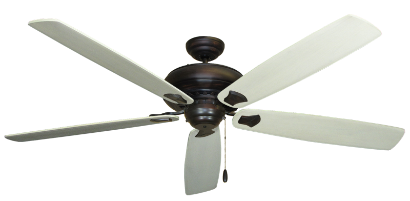 Tiara Oil Rubbed Bronze with 72" Series 750 Arbor Whitewash Blades