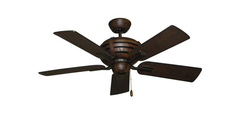 Madeira Oil Rubbed Bronze with 44" Distressed Walnut Blades