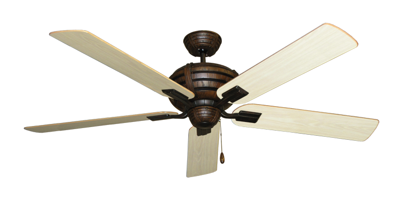 Madeira Oil Rubbed Bronze with 60" Bleached Oak Gloss Blades