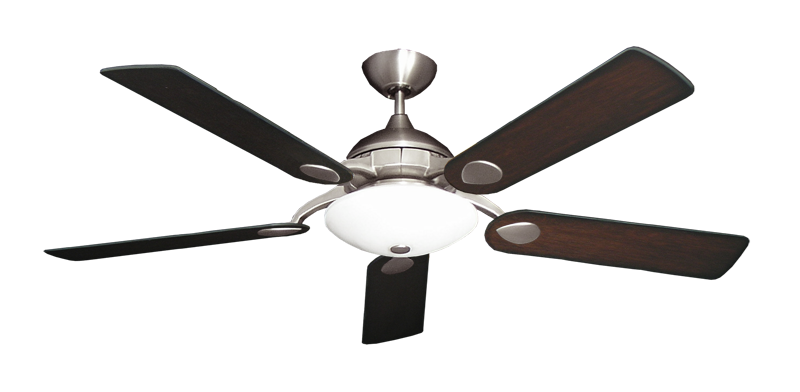 Majestic Ceiling Fan In Satin Steel With 52 Distressed