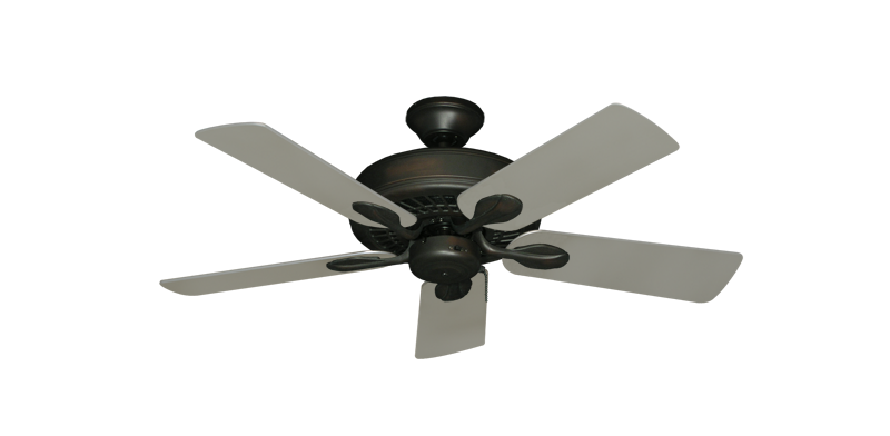 Meridian Oil Rubbed Bronze with 44" Satin Steel (painted) Blades