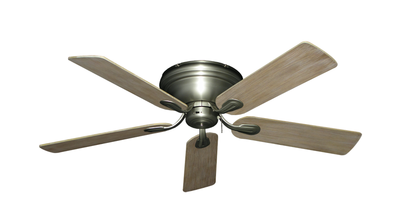 Stratus Ceiling Fan In Satin Steel With 52 Driftwood Blades Dan S City Fans Parts Accessories - Hunter Ceiling Fan No Light Flush Mount