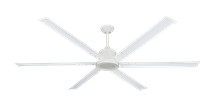 Titan II Pure White with 72" Aluminum Pure White Blades with 18W LED Array Light and Remote