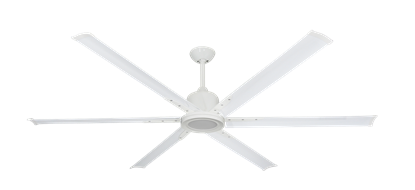 Titan II Pure White with 72" Aluminum Pure White Blades with 18W LED Array Light and Remote
