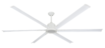 Titan II Pure White with 84" Aluminum Pure White Blades with 18W LED Array Light and Remote