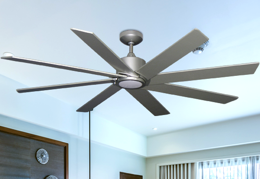 Northstar 60 In Brushed Nickel Ceiling Fan With Led Light Dan S