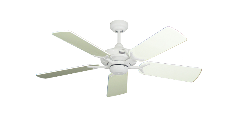 Coastal Air Pure White with 44" Antique White Blades