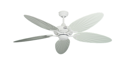 Coastal Air Pure White with 52" Outdoor Palm Pure White Blades