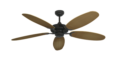 Coastal Air Oil Rubbed Bronze with 52" Outdoor Wicker Tan Blades