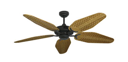 Coastal Air Oil Rubbed Bronze with 52" Outdoor Weave Walnut Blades